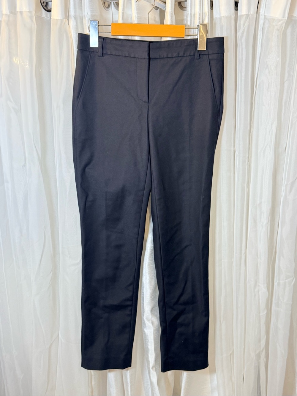 Tailored Black Straight-Leg Women's Pants